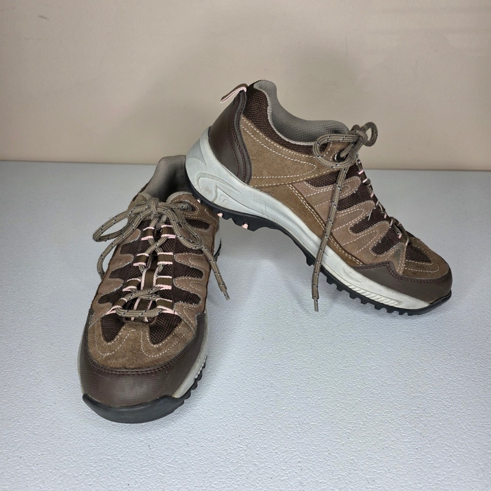 Ryka Denali Hiking Shoes Womens 8.5 Brown Suede Leather Trail Sneakers Outdoor